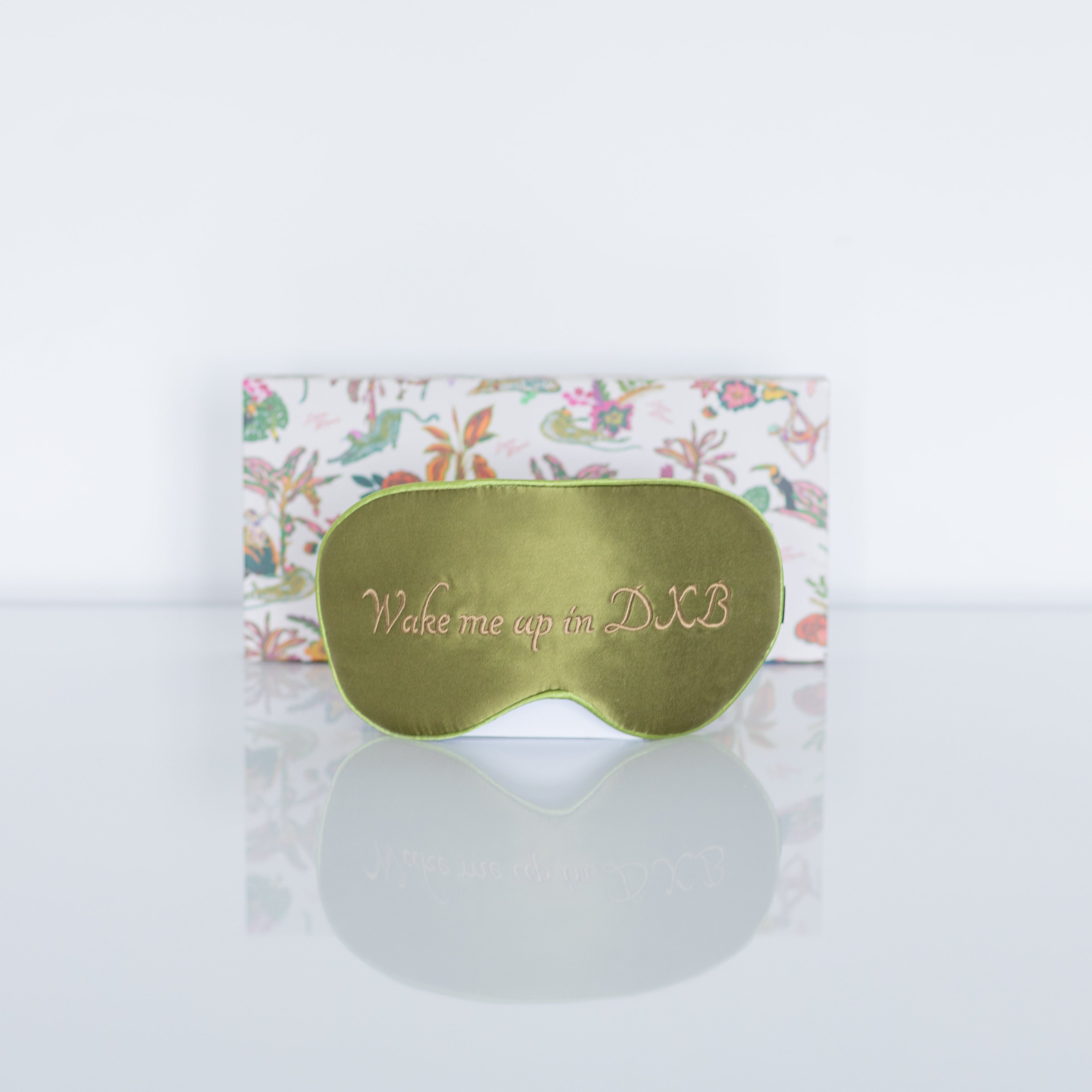 Wake Me Up in DXB Eye Mask | 100% Mulberry Silk Eye Mask | Perfect For Luxury & Bridesmaid Gifting Luna Rani