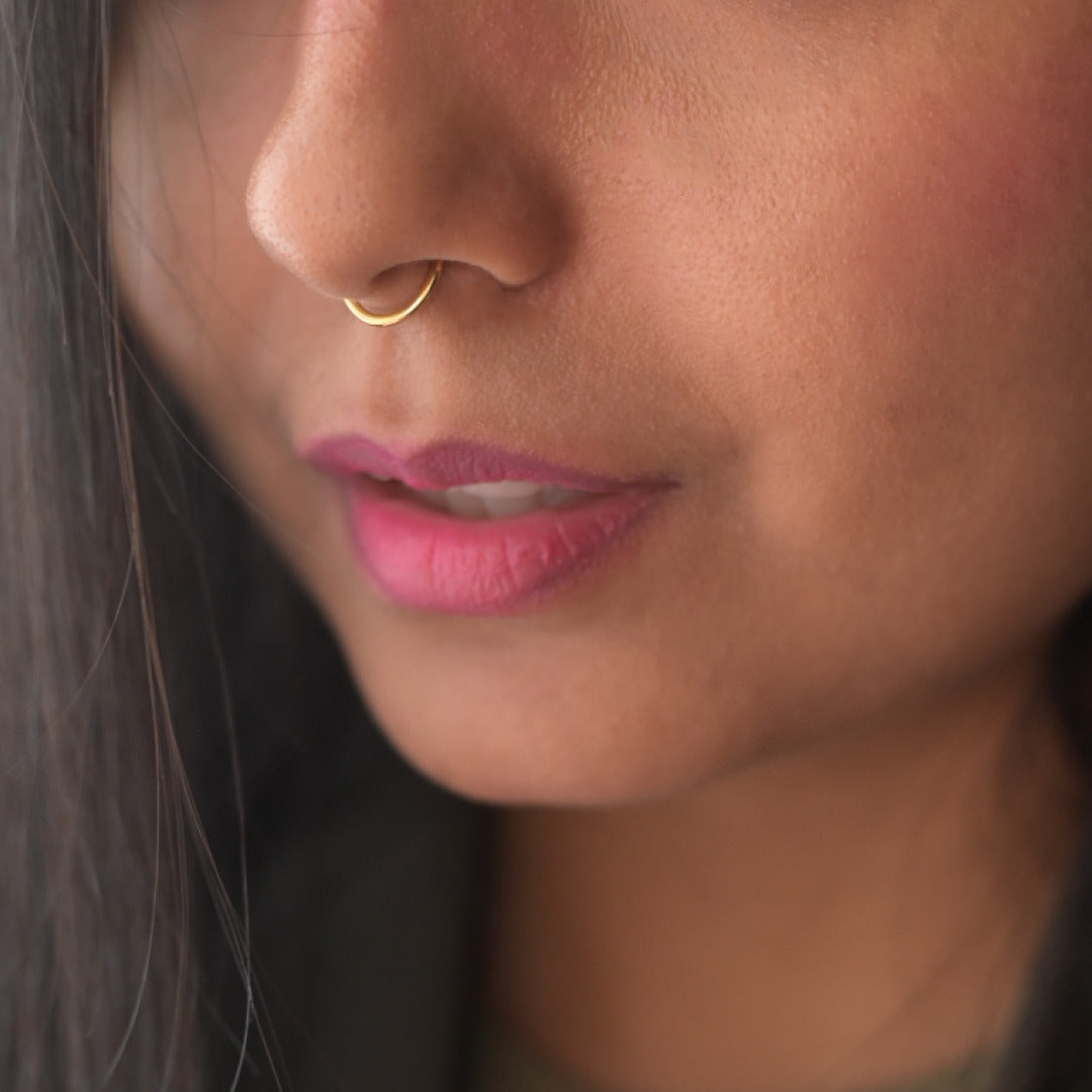Minimal Septum Ring | Piercing-Free Minimalist Nose Ring 
