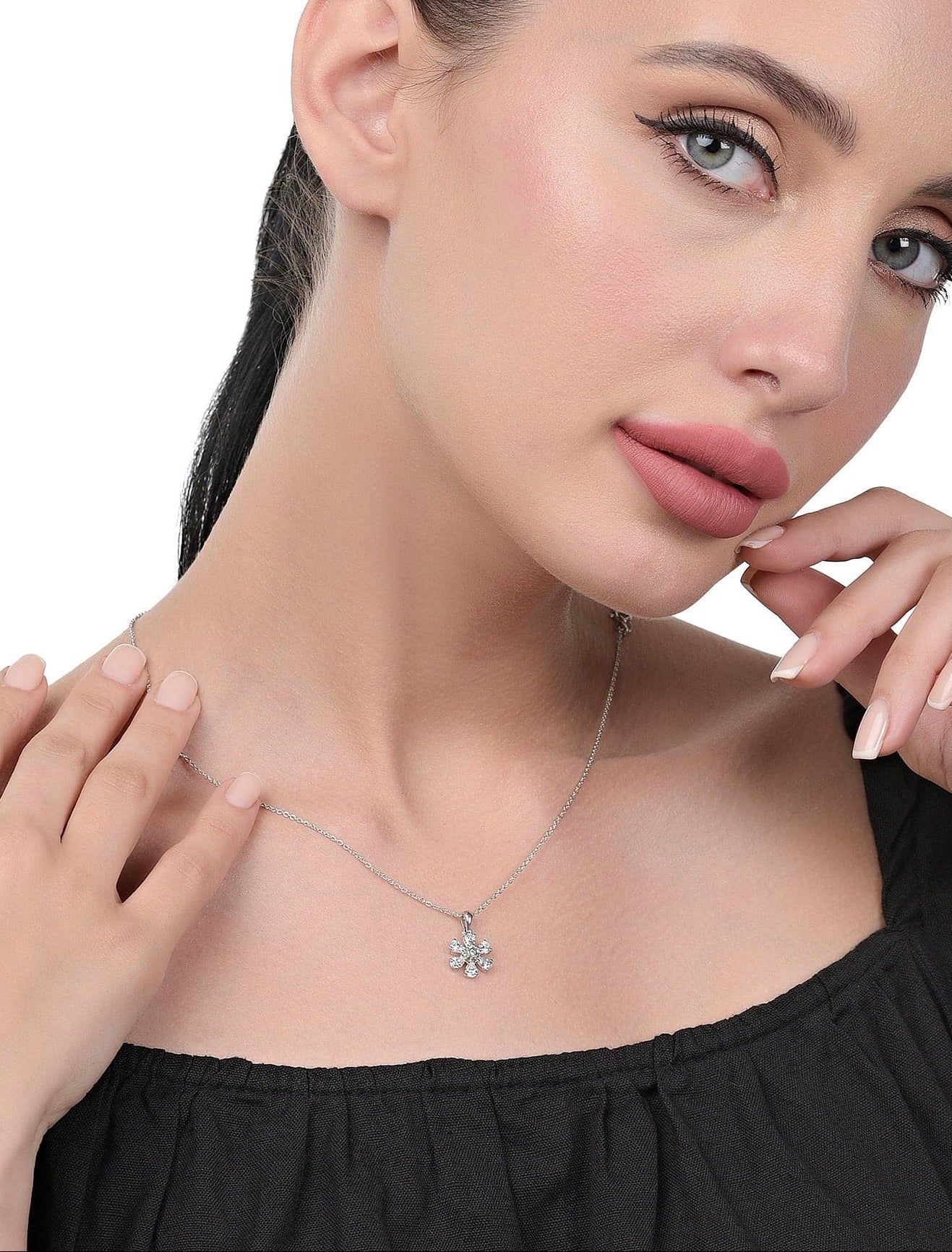 Blossom Pendant | Dainty Sterling Silver Flower Pendant Necklace