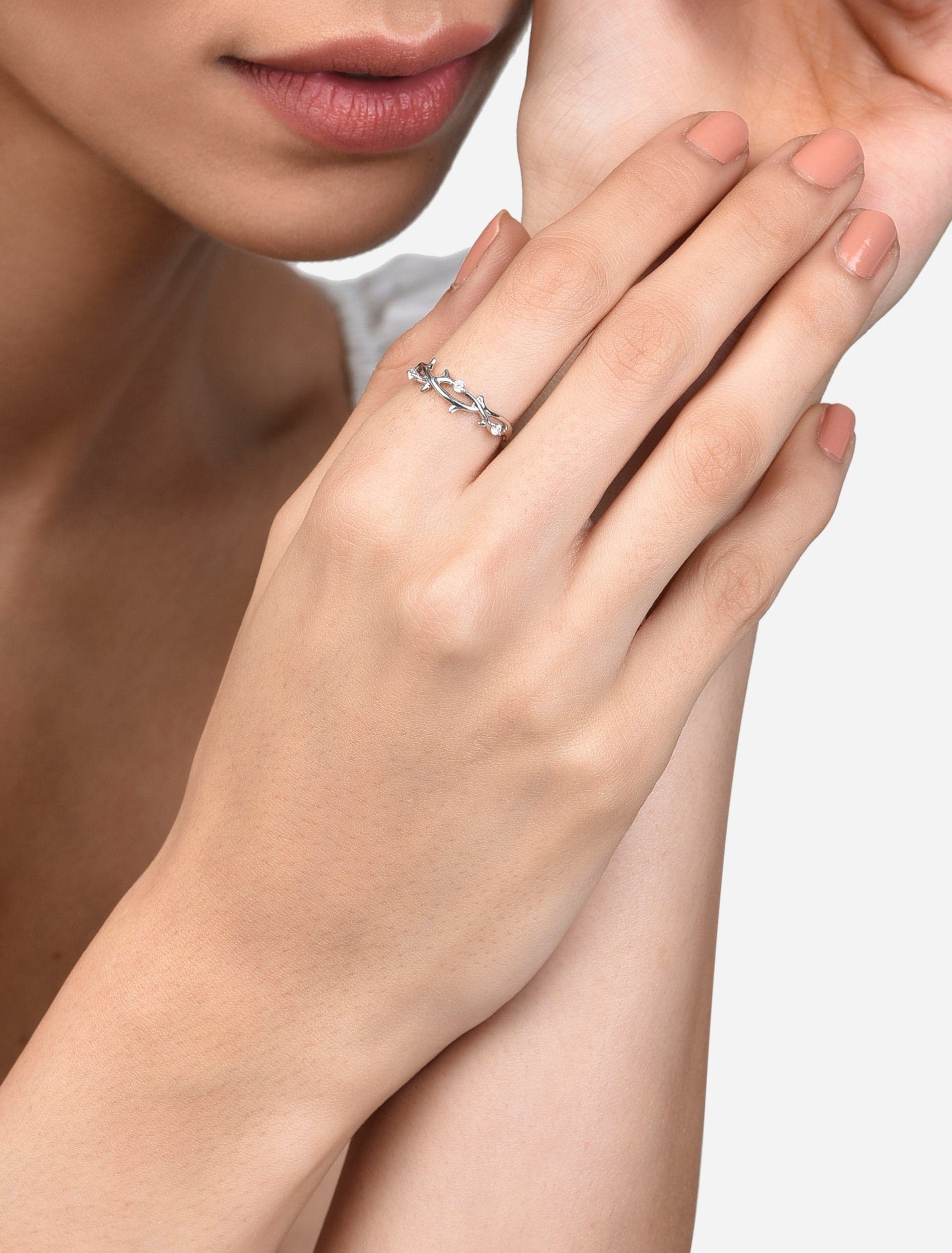 Forests of the Earth Ring | Dainty Sterling Silver Ring 