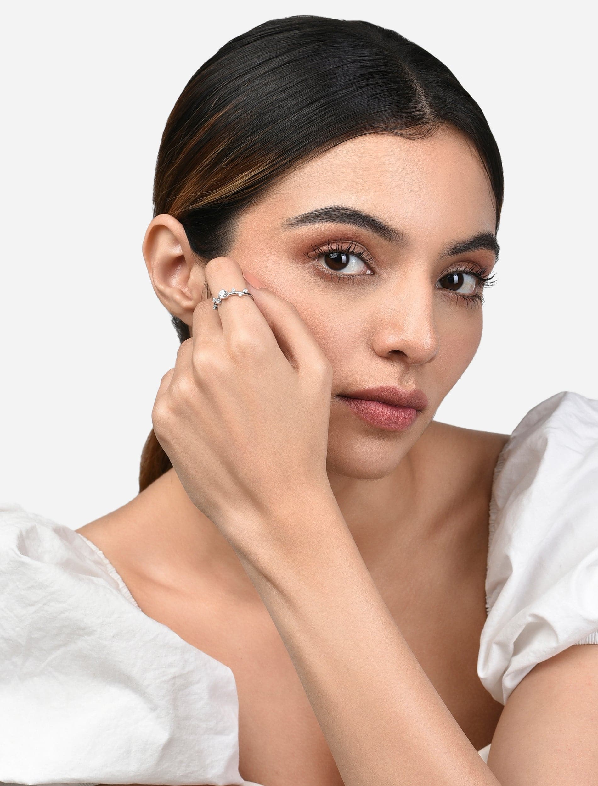 Entwined Stem Ring | Dainty Vine Sterling Silver Minimalist Band