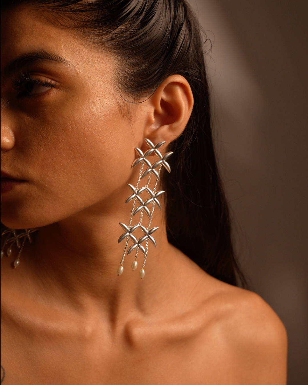 Palm Forest Statement Earrings | Tropical Inspired Fall Earrings 