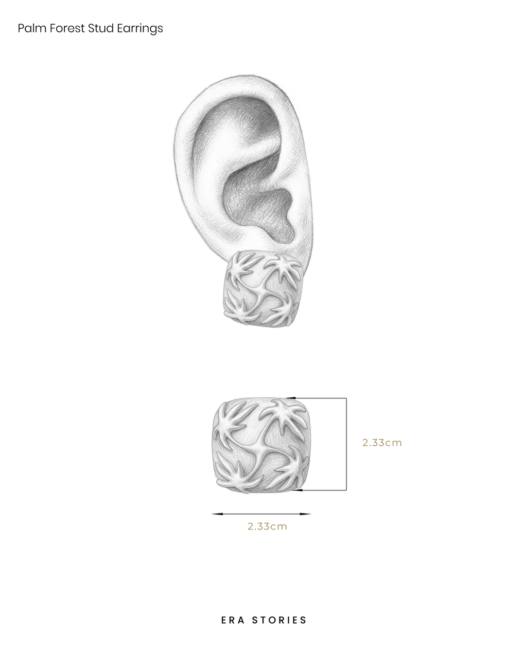 Palm Forest Stud Earrings | Designer Statement Earrings Era Stories