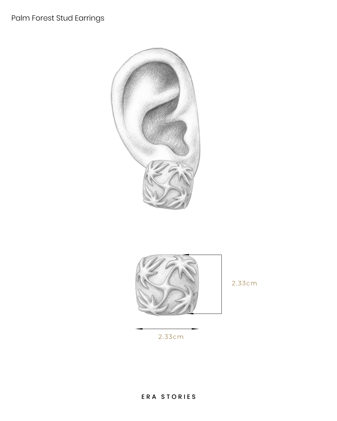 Palm Forest Stud Earrings | Designer Statement Earrings Era Stories