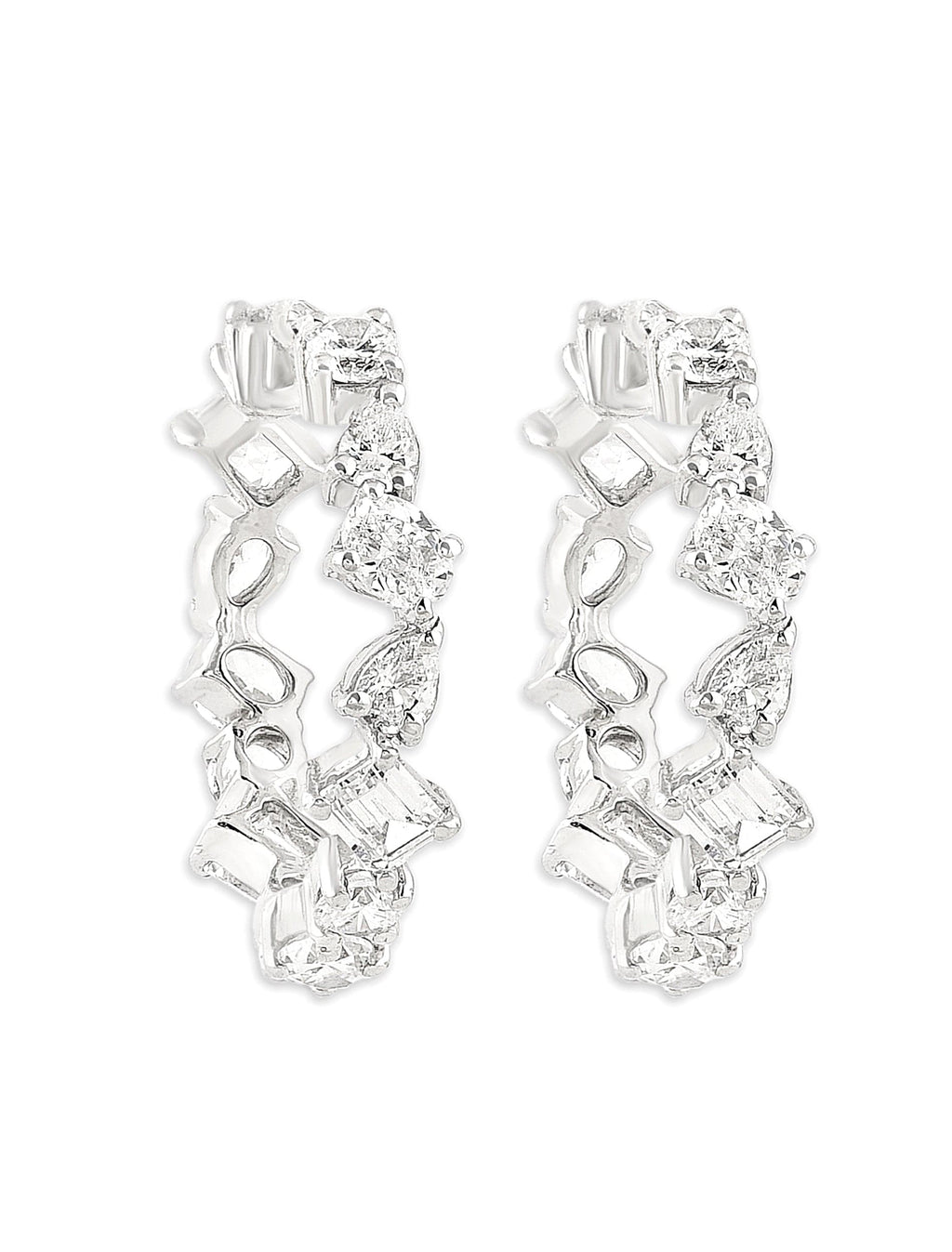 Meteorite Earrings | Dainty Multi-Shape Sterling Silver Earrings 