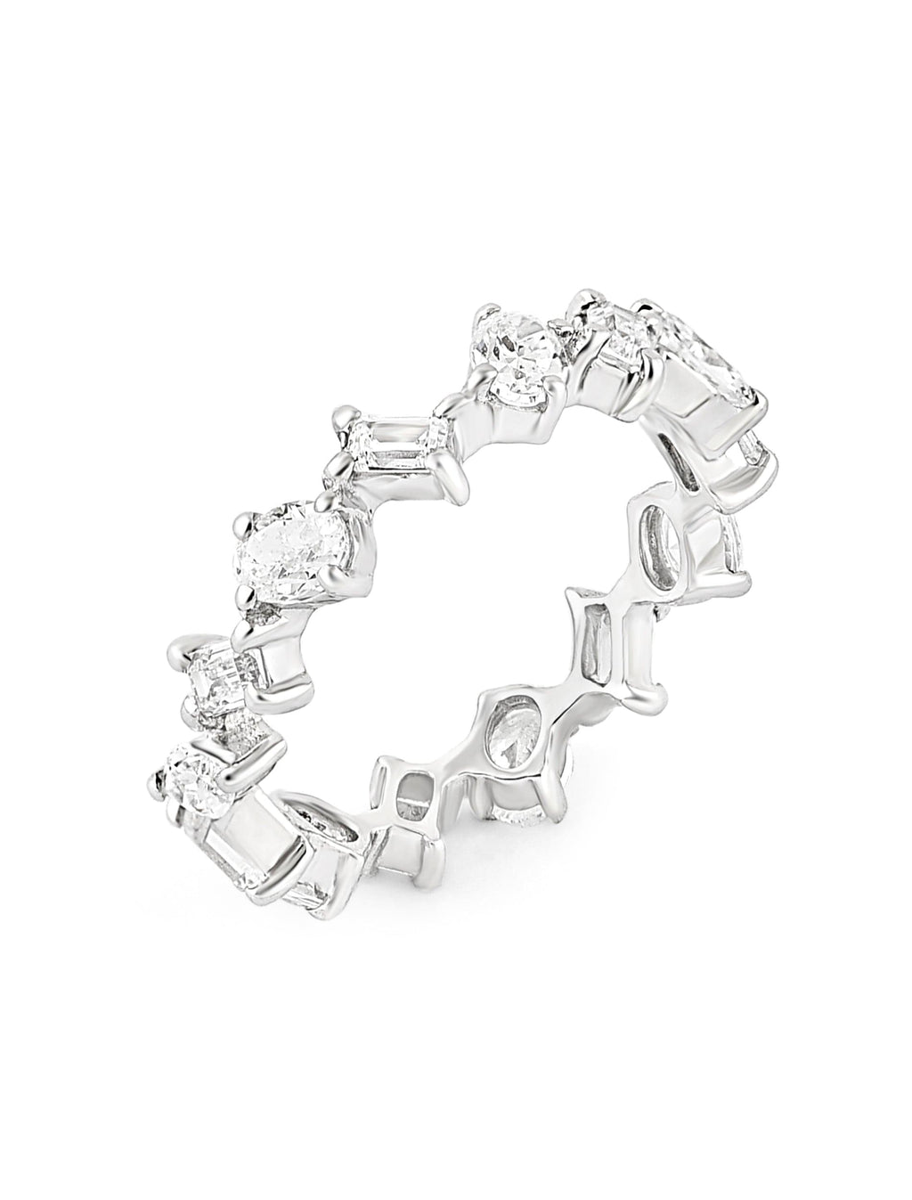 Meteorite Ring | Dainty Multi-Shape Sterling Silver Ring Band