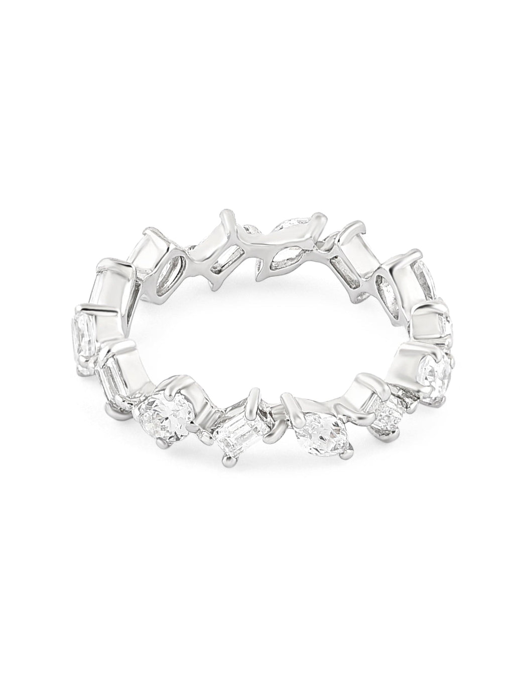 Meteorite Ring | Dainty Multi-Shape Sterling Silver Ring Band