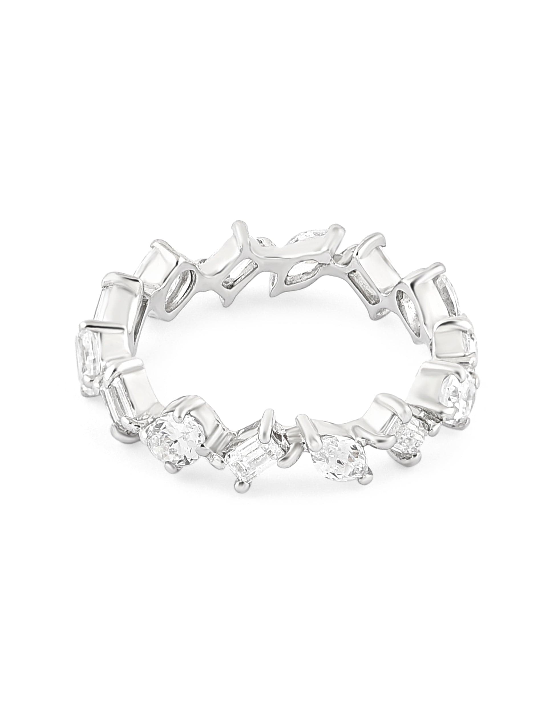 Meteorite Ring | Dainty Multi-Shape Sterling Silver Ring Band