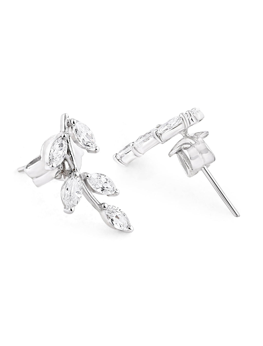Leaf Climbers | Stunning Sterling Silver Climber Earrings Fian