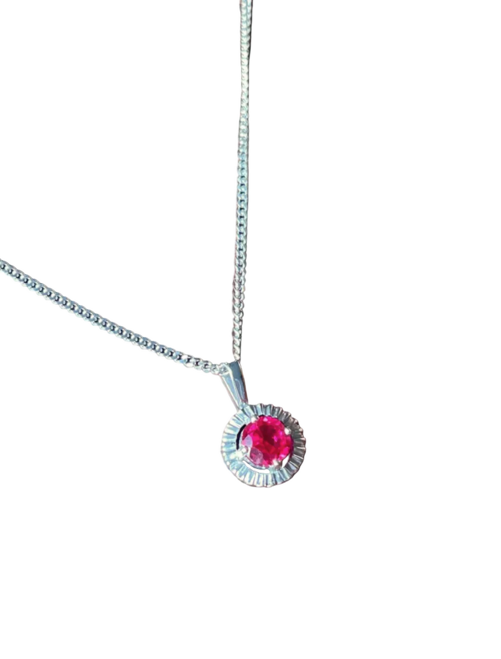 The Pendant of Vitality | Lab-Grown Ruby & Sterling Silver Necklace 