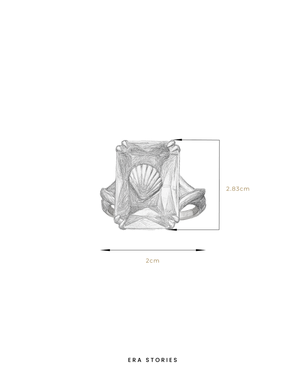 Shell Drop Ring | Ocean Inspired Statement Ring Era Stories