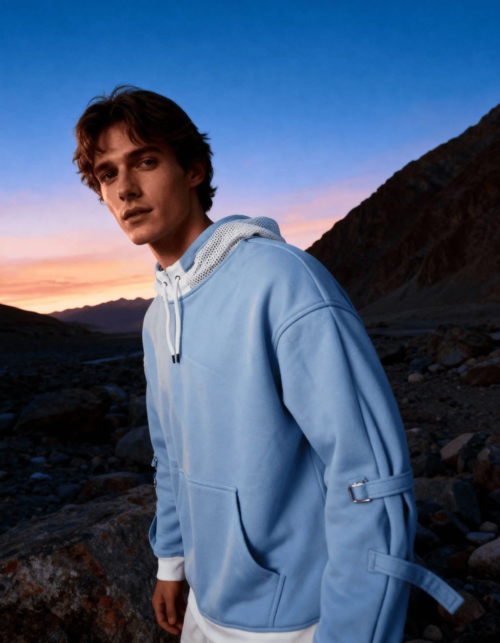 Skydash Hoodie | Designer Sky Blue Oversized Hoodie 