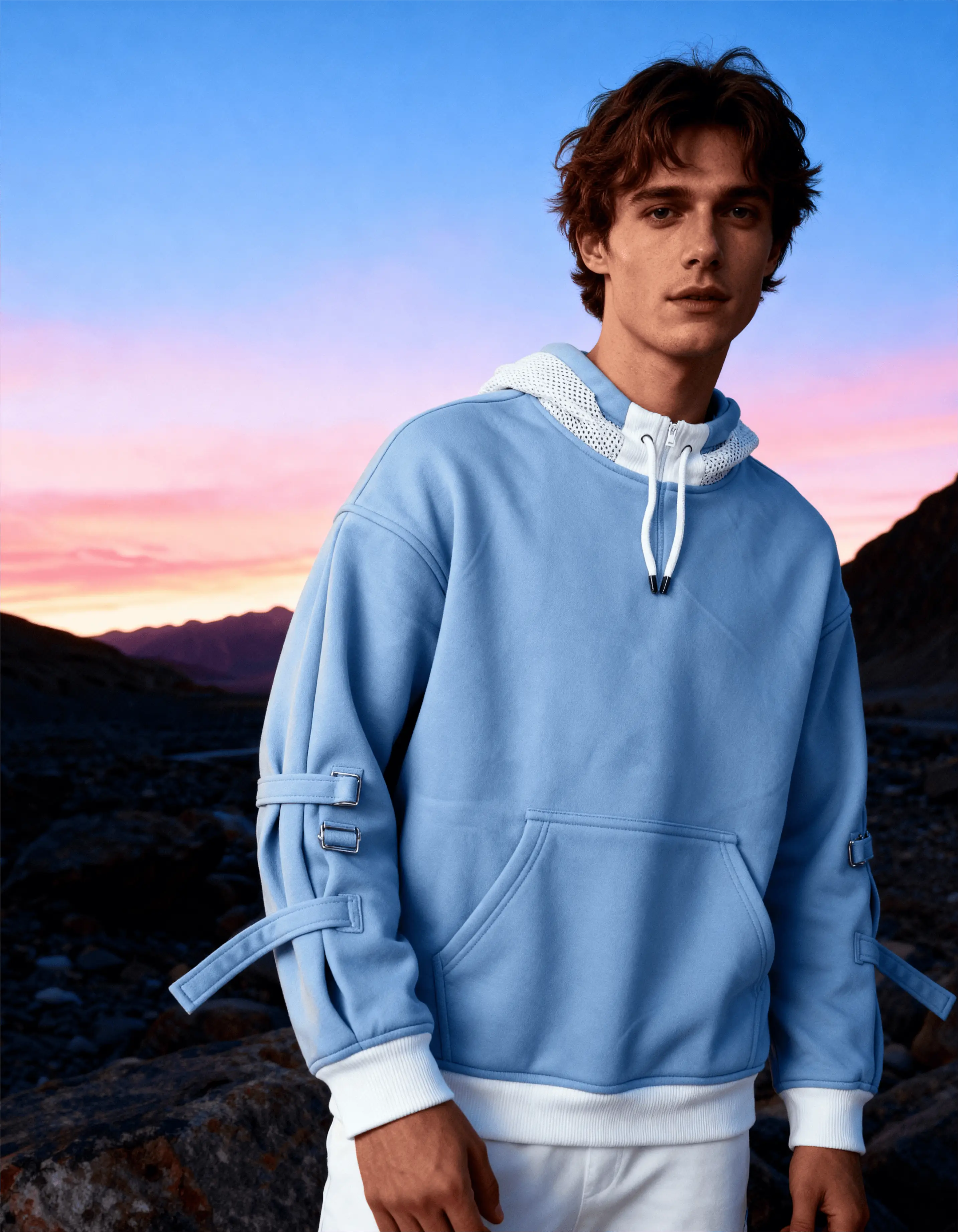 Skydash Hoodie | Designer Sky Blue Oversized Hoodie 