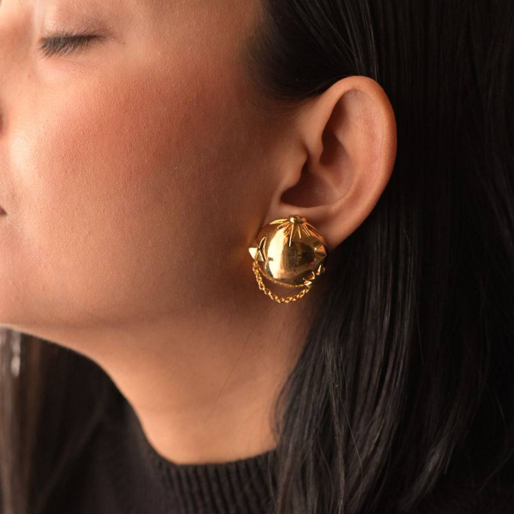Sunfire Studs | Contemporary Statement Earrings 