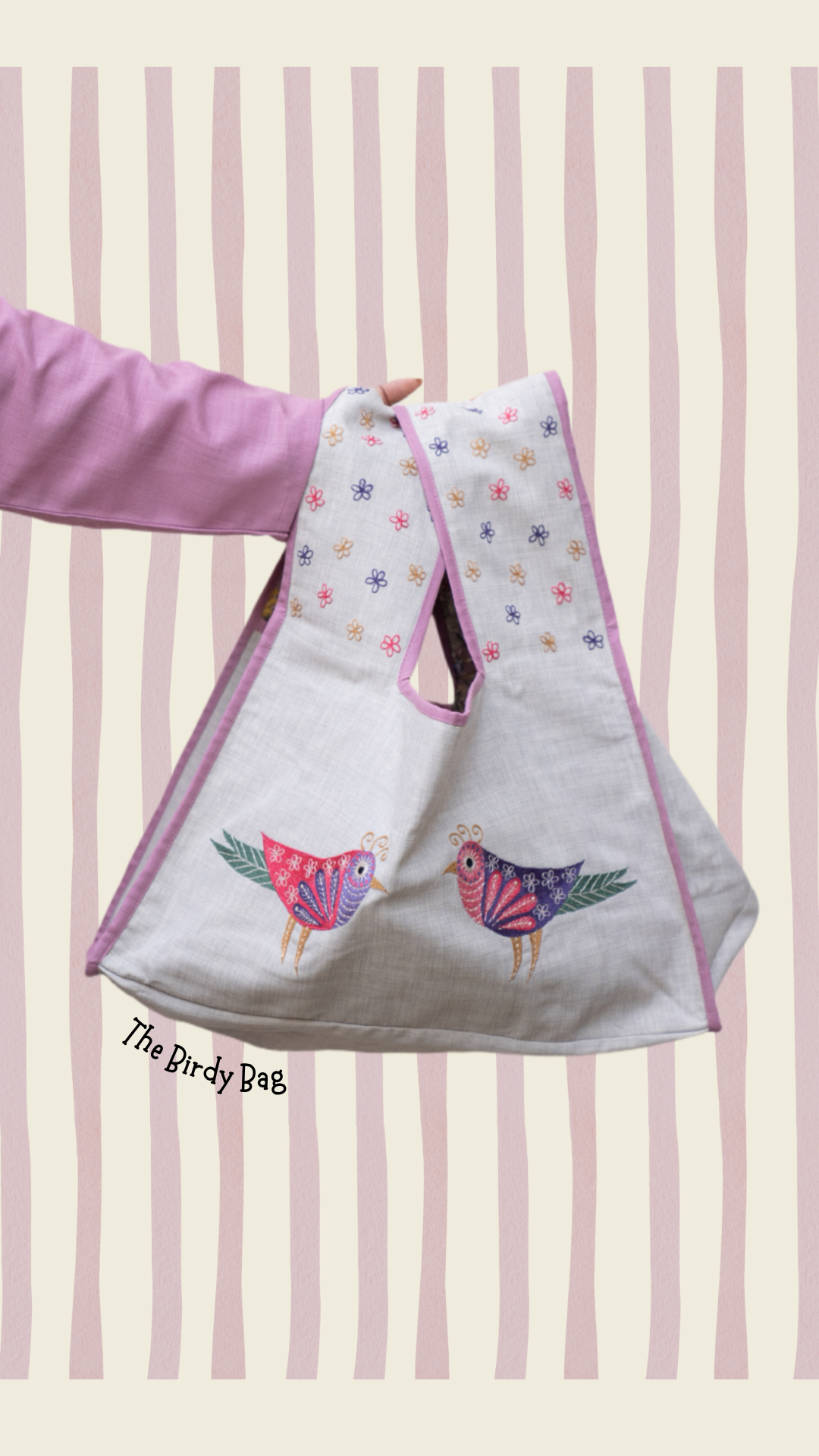 The Birdy Bag | Hand-Embroidered Accents (15+ Artisan Hours)