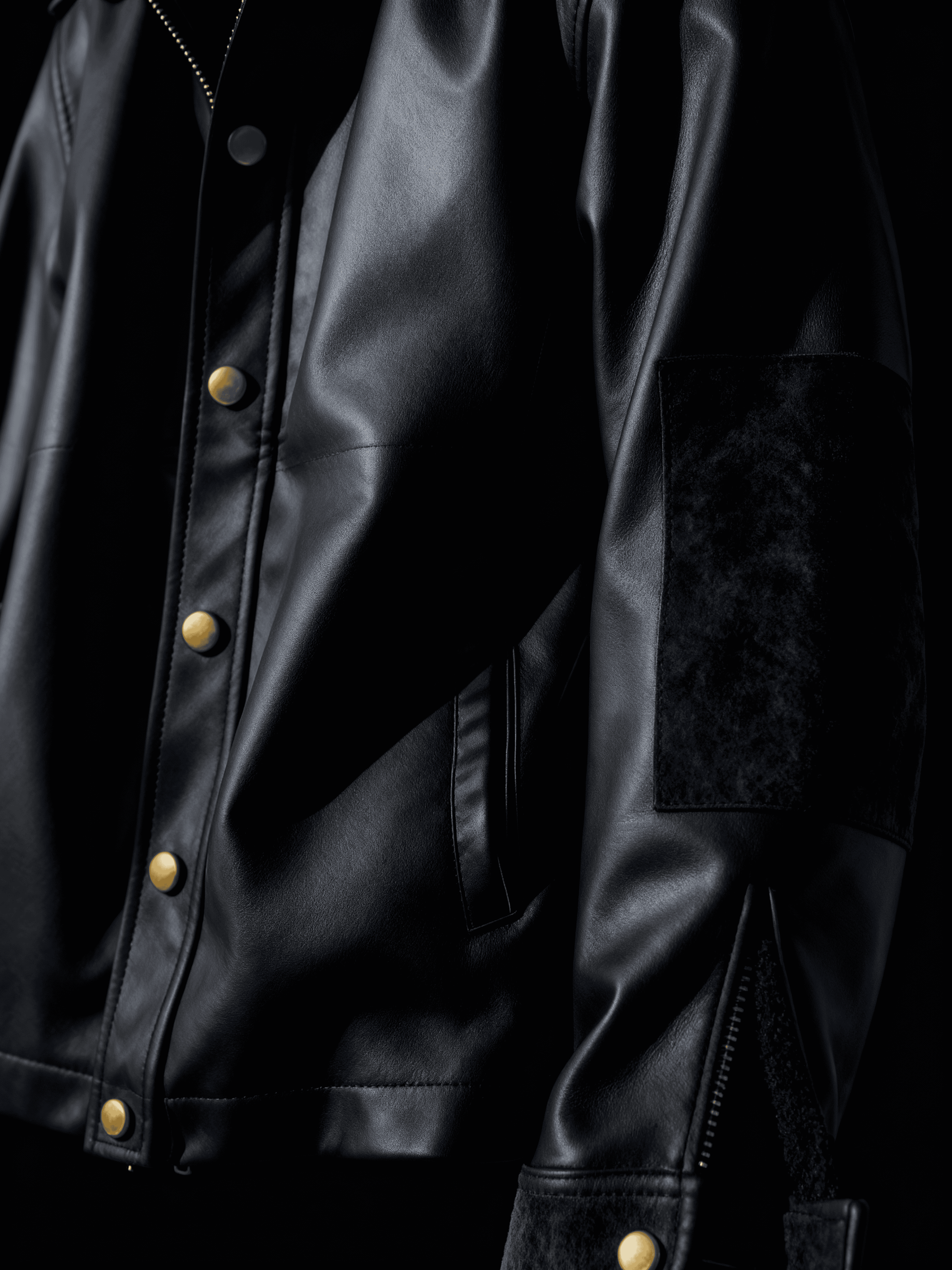 Ebon Aura Jacket | Designer Vegan Black Leather Jacket