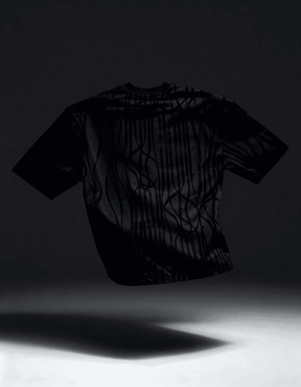 Dreamwave | Black Mesh Overlay Jersey Shirt 