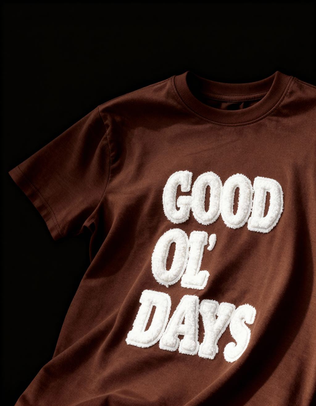 Good Ol' Days T-Shirt | Nostalgic Towel Embroidery Tee