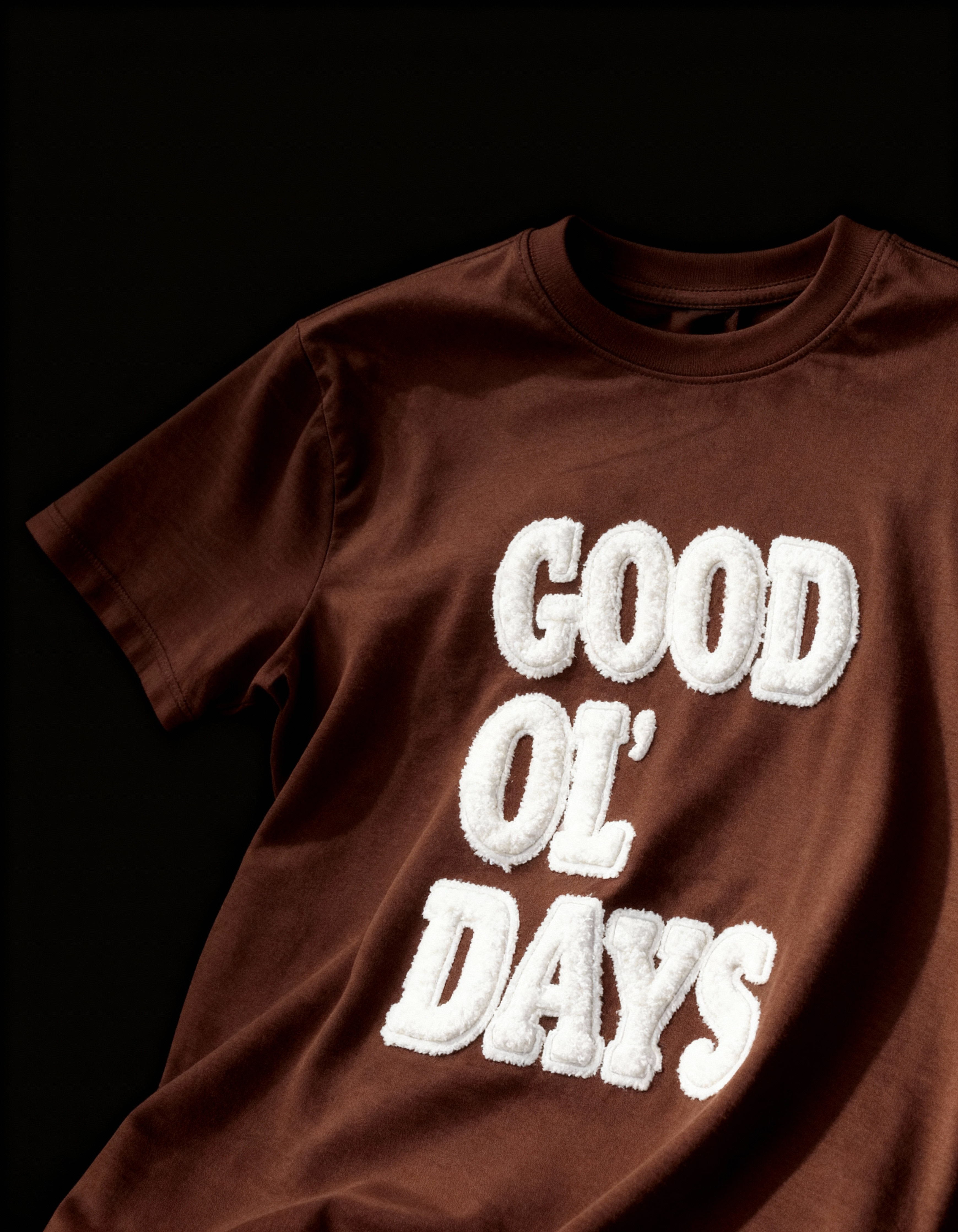 Good Ol' Days T-Shirt | Nostalgic Towel Embroidery Tee