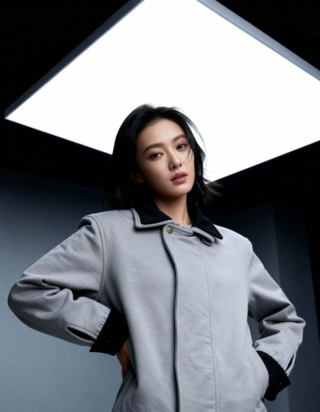 Sashimi Jacket | Blended Wool & Leather Patch Jacket