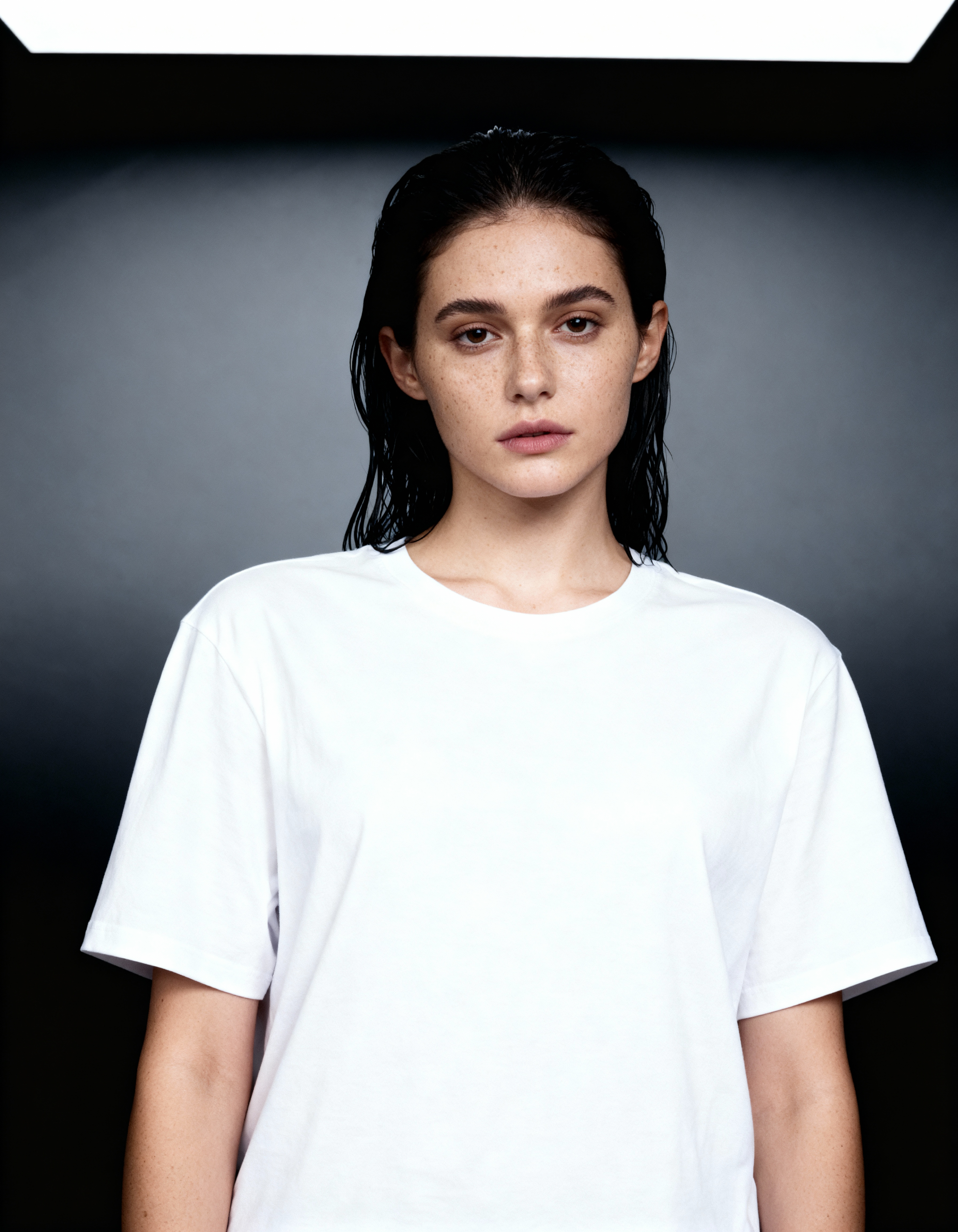 Glactic Glow T-Shirt | White Printed & Stitch Detail Tee