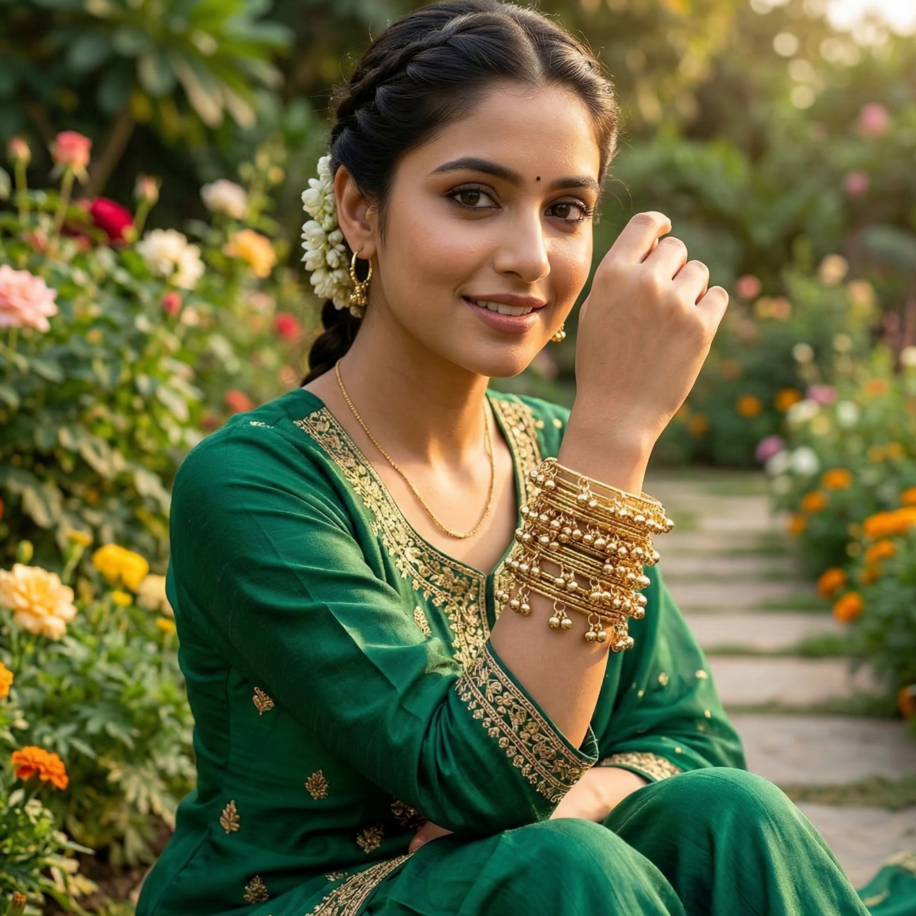 Viral Golden Ghungroo Bangles | Set of 8 Chudiya For Women | Bangles With Latkans For Indian Festivals & Weddings