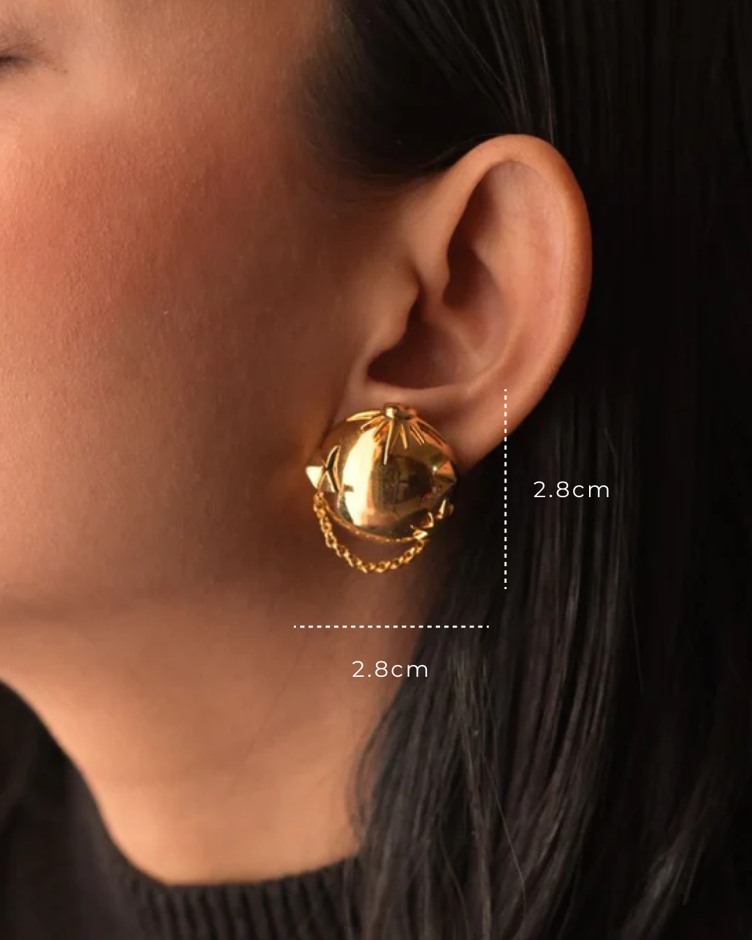 Sunfire Studs | Contemporary Statement Earrings Era Stories