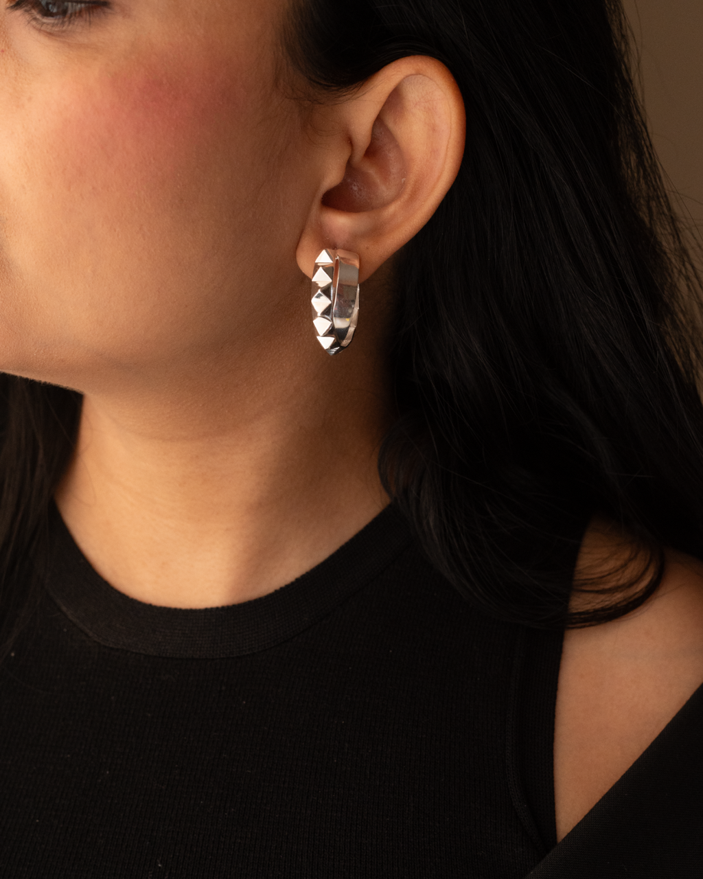 Sunburst Hoops | Contemporary Statement Hoop Earrings