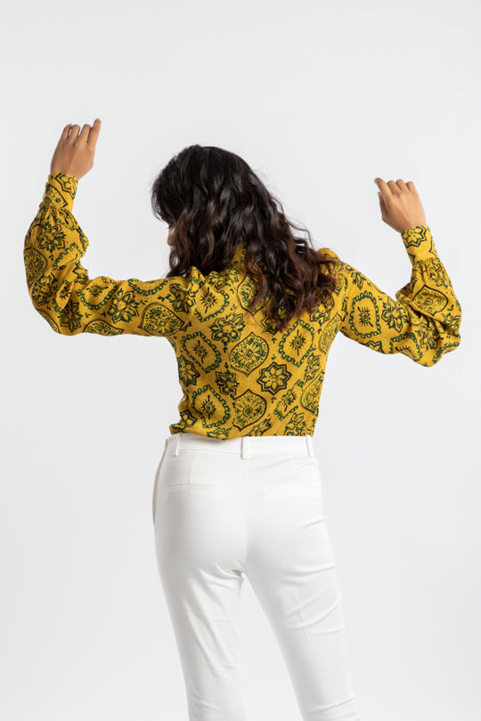 Block-Printed Shirt | Indo-Western Shirt The House Of Ara