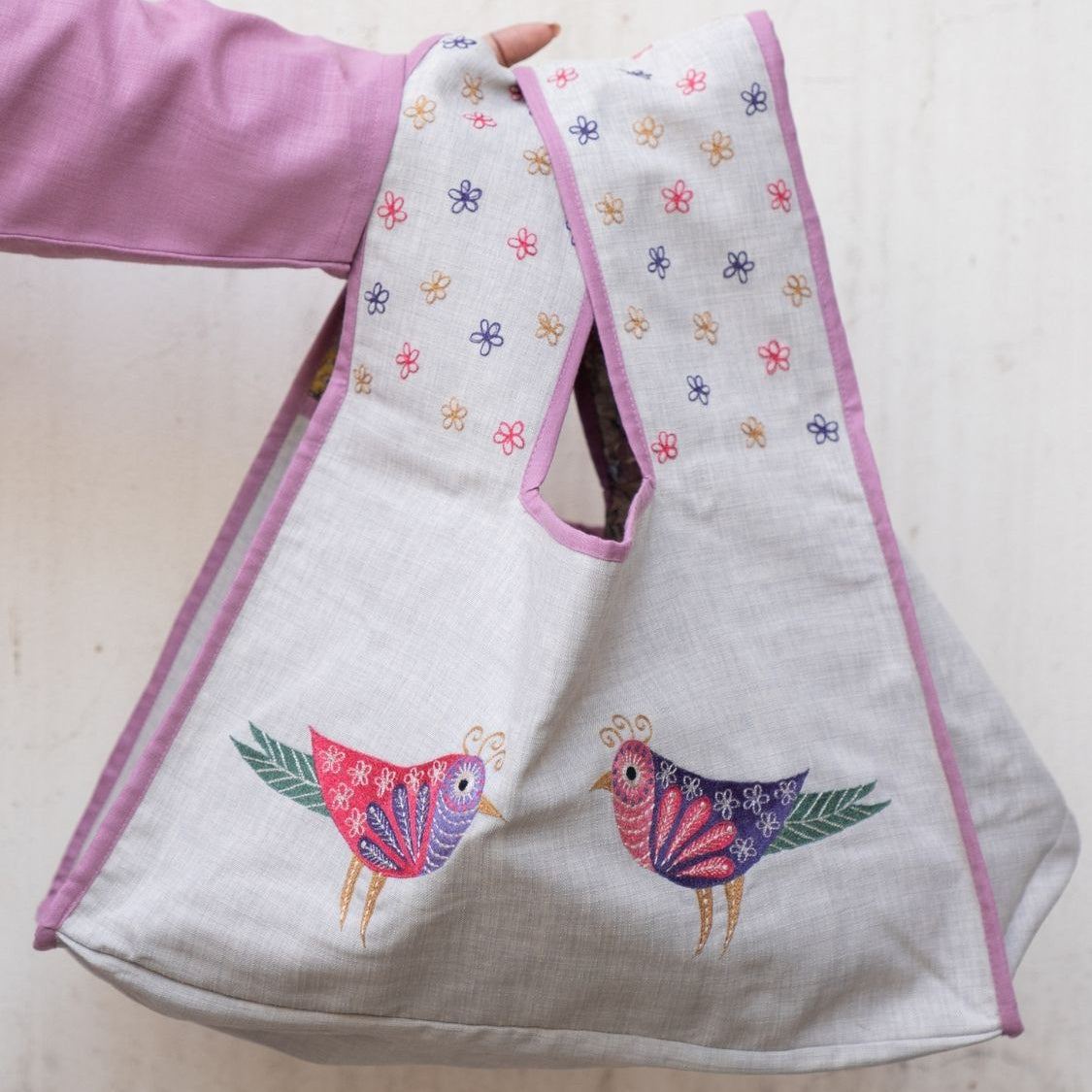 The Birdy Bag | Hand-Embroidered Accents (15+ Artisan Hours)