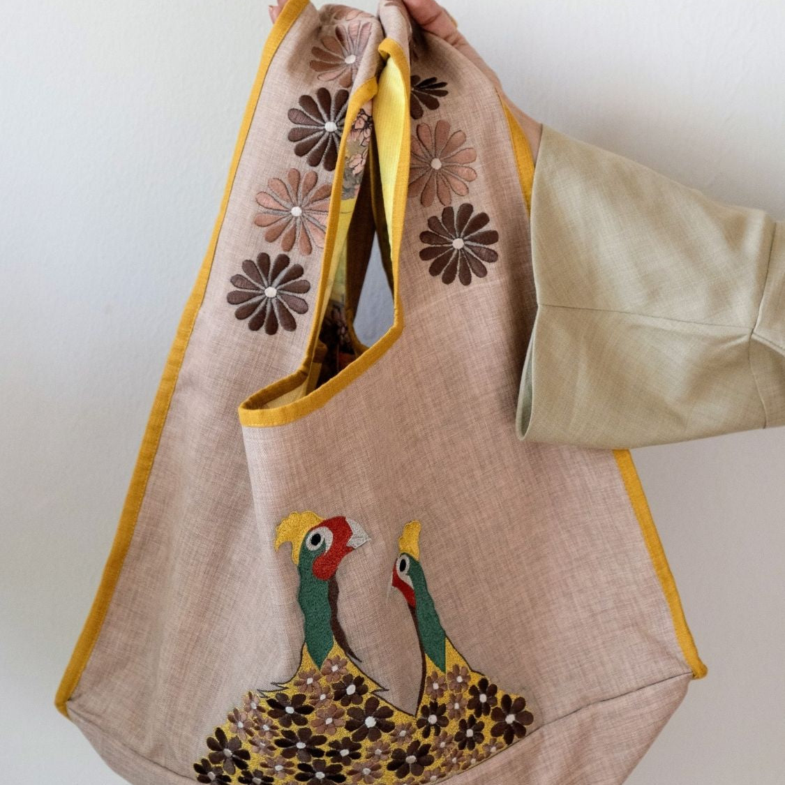 The Farm and Flirt Bag | Hand-Embroidered Accents (15+ Artisan Hours) Winglore Studio