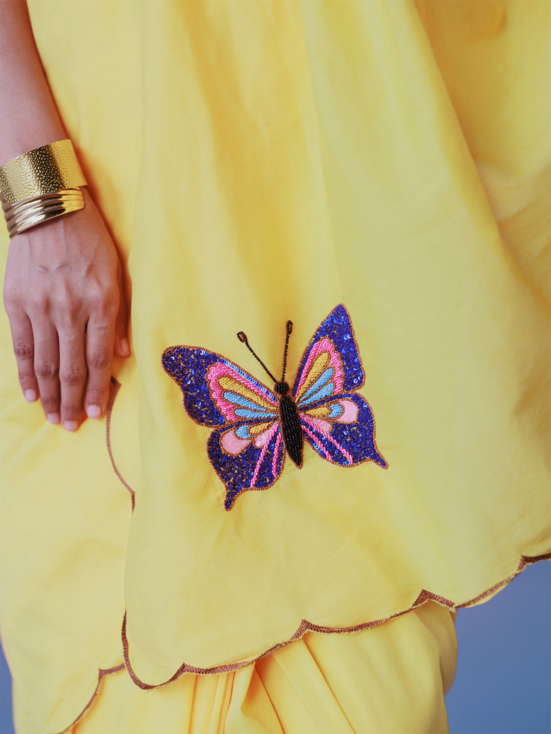 Butterfly Effect Saree | Detailed Hand-Embroidery (60+ Artisan Hours) Winglore Studio