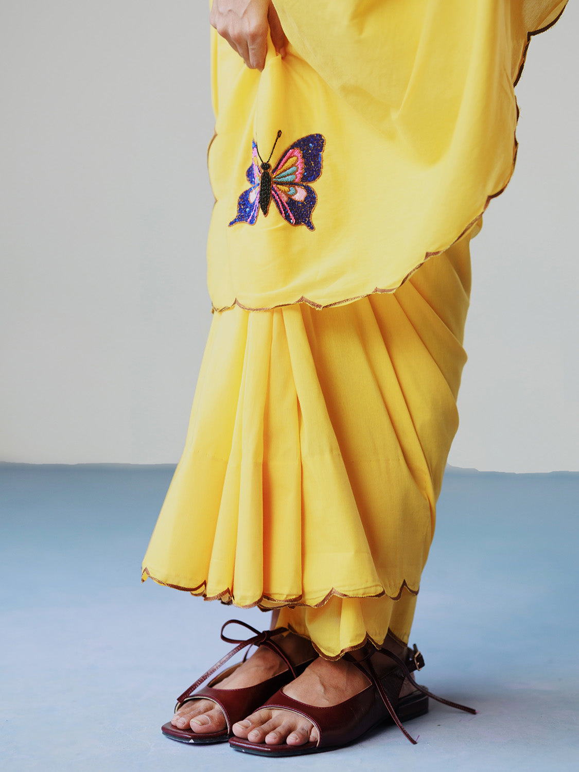 Butterfly Effect Saree | Detailed Hand-Embroidery (60+ Artisan Hours) Winglore Studio