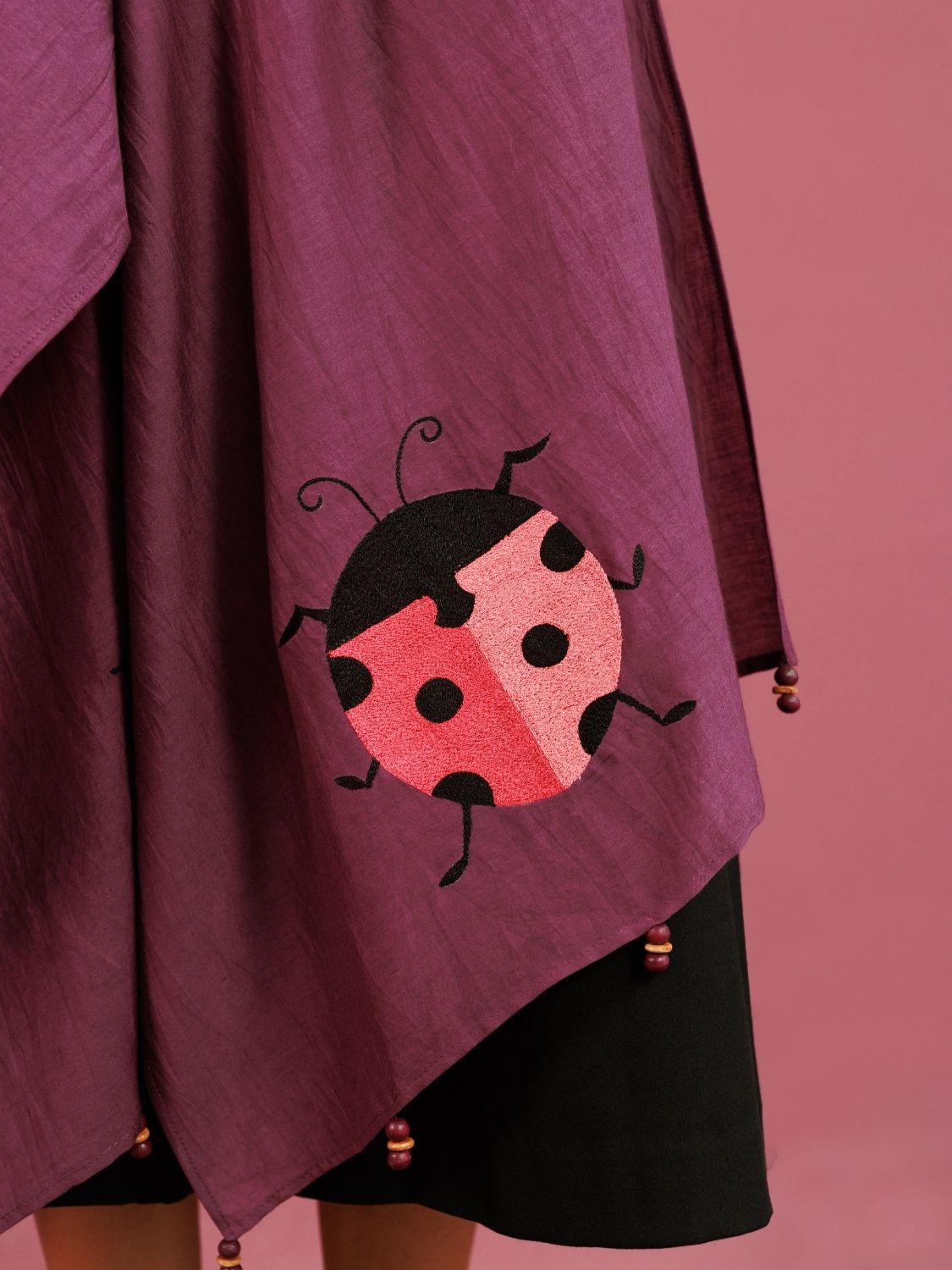 The Purple Lady With A Past | Resham Hand-Embroidery (10-15 Artisan Hours) Winglore Studio