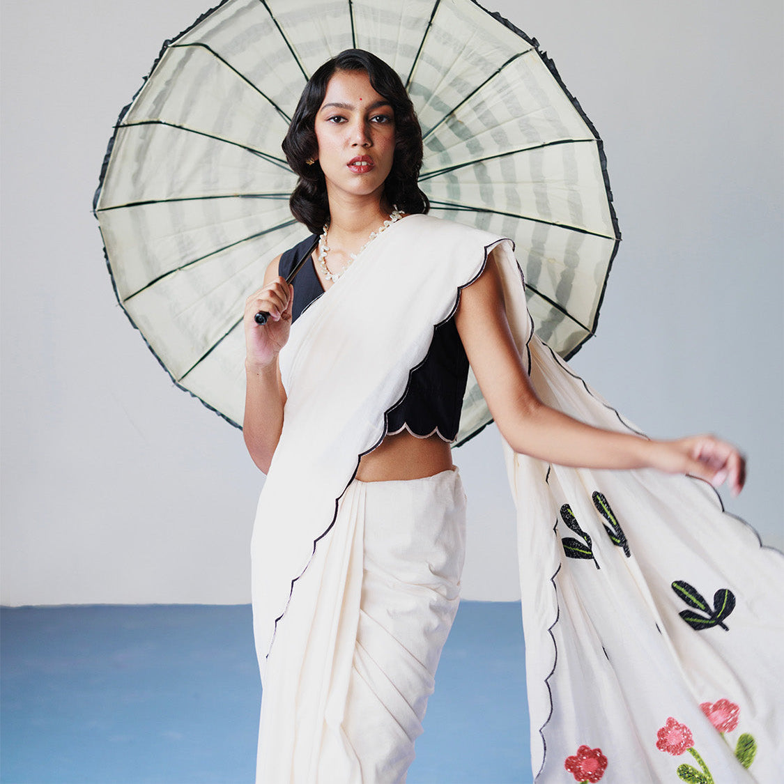 Oopsie Daisy Saree | Moti, Sequin Hand Embroidery (60+ Artisan Hours)