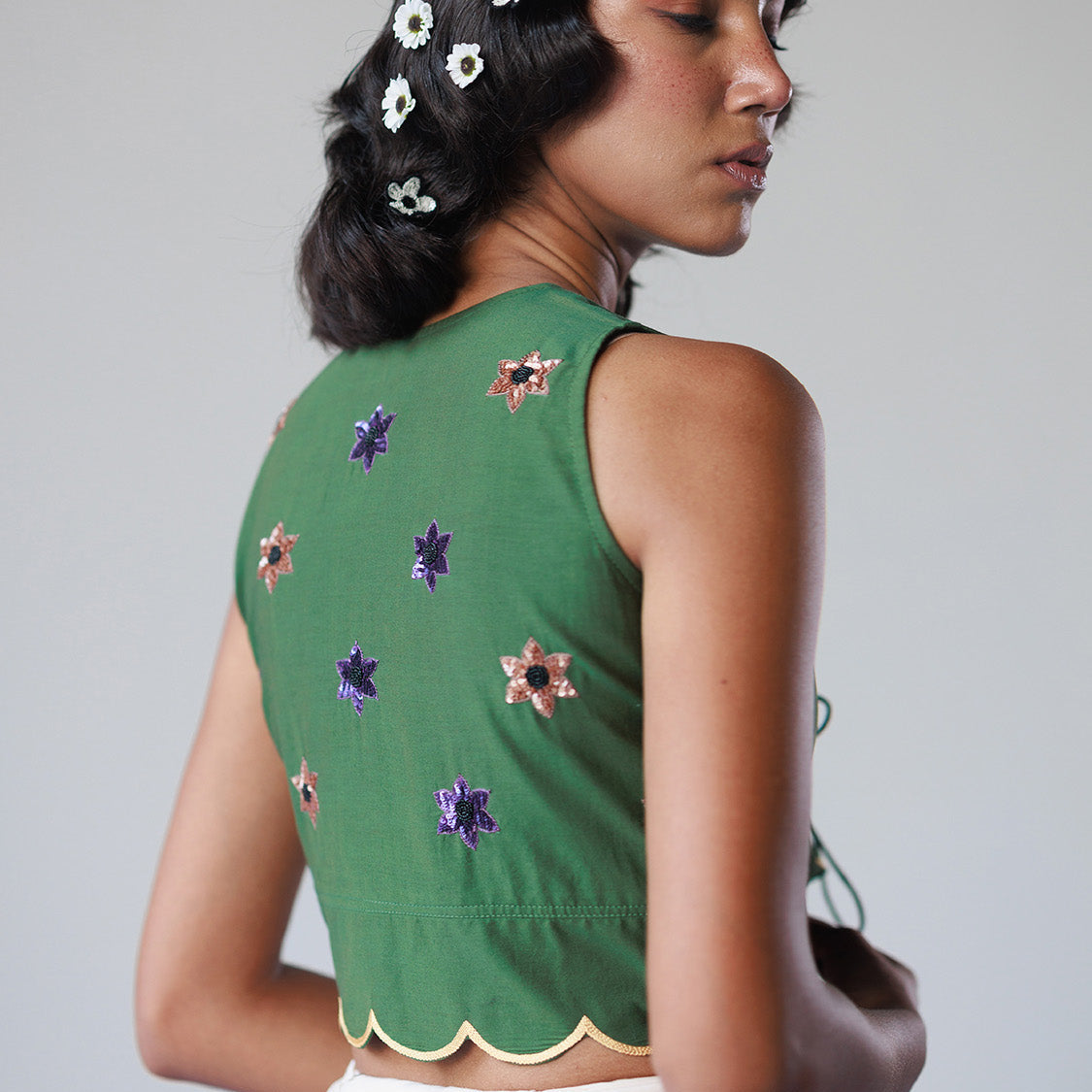 Prickle Me Pretty Blouse | Hand-Embroidered Motifs