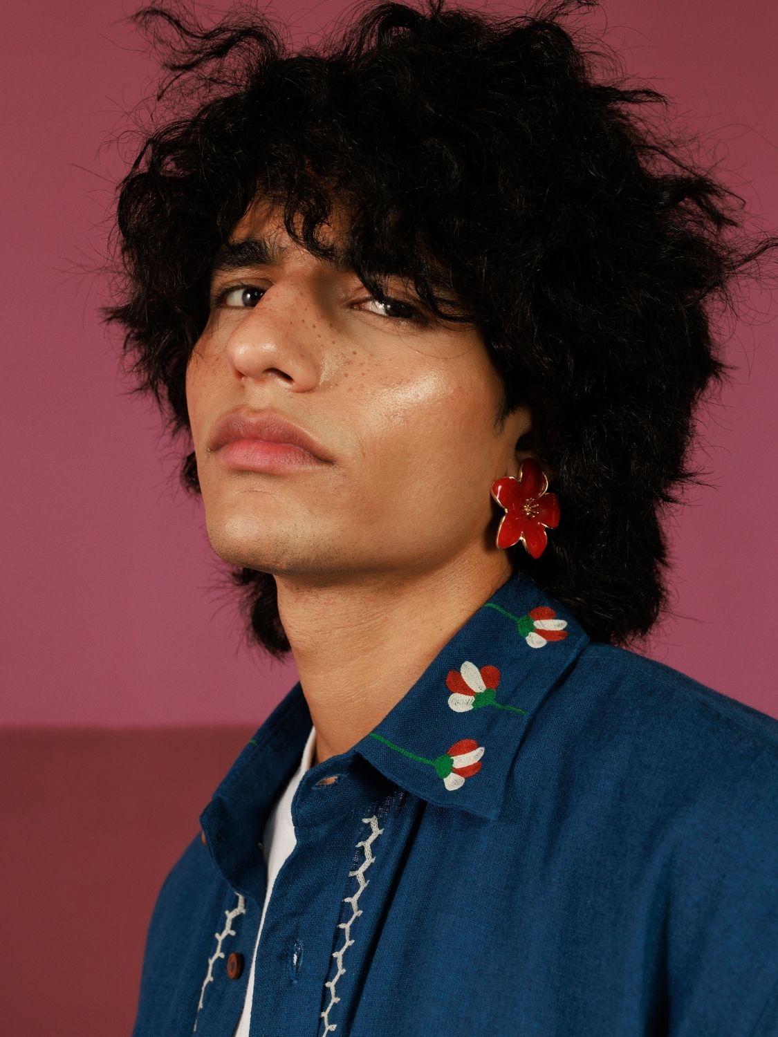 Flor-All You Need Oversized Shirt | Resham Hand Embroidery (40+ Artisan Hours)